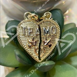 Multicolored Heart Te Amo pendant